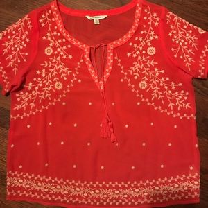 Short Sleeve American Eagle Sheer Top